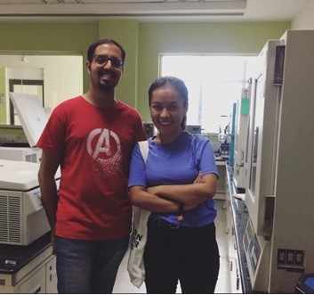 In our lab with my mentor, Suthirtha  